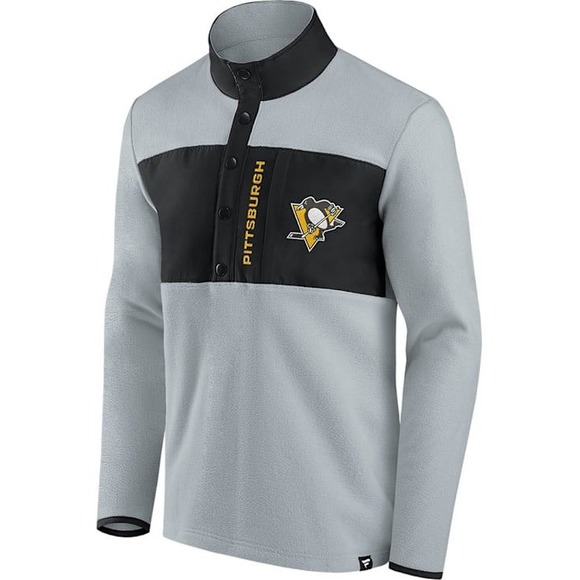 Fanatics Other - Fanatics Pittsburgh Penguins Mens GIconic‎ Polar Fleece Snap Qtr Zip Pullover